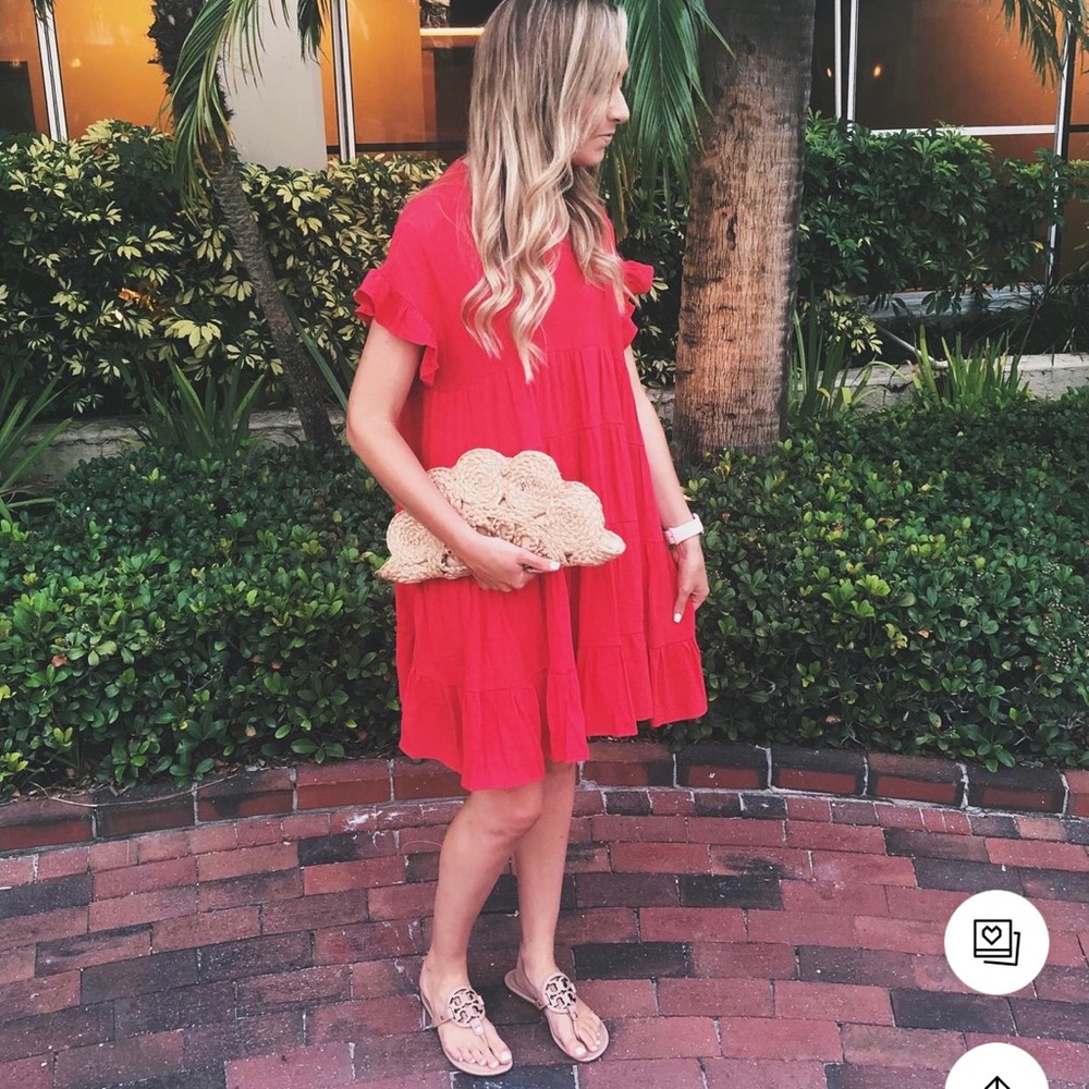 Red babydoll dress— size small